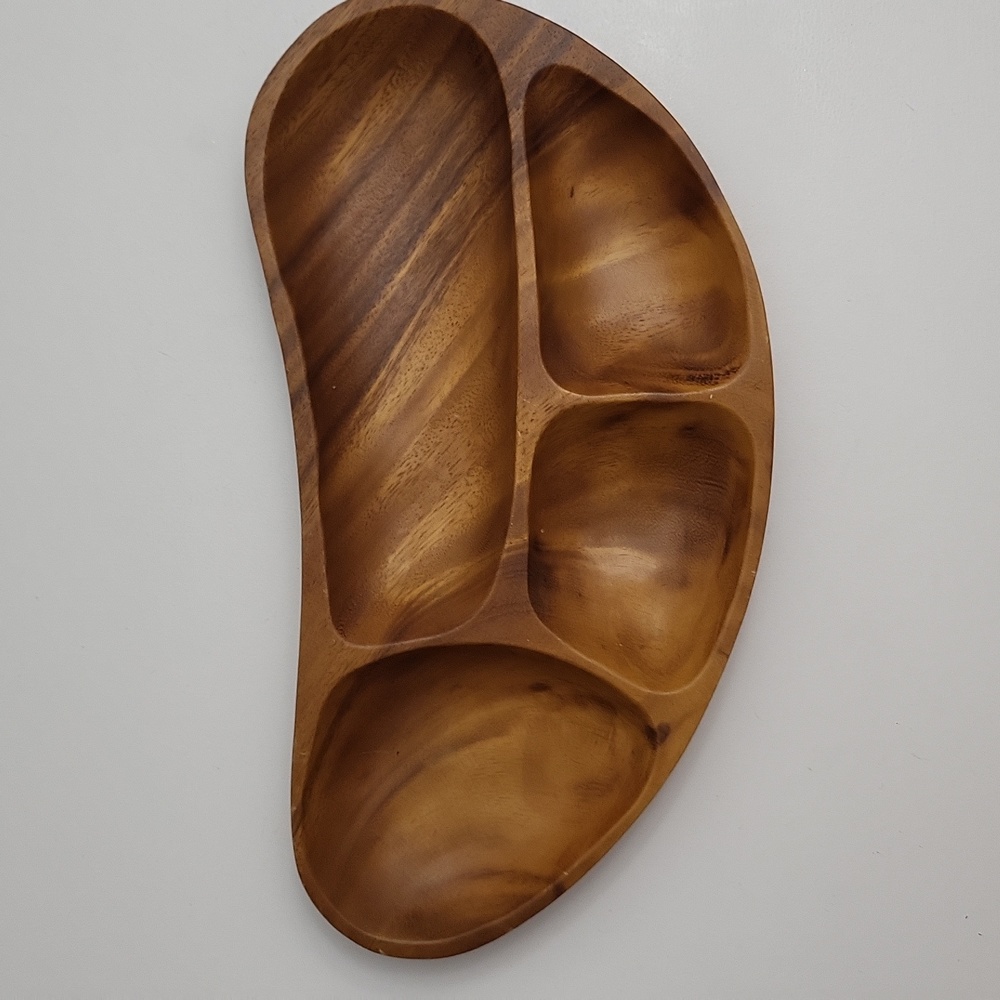 Leilani Genuine Monkey Pod Divided Tray